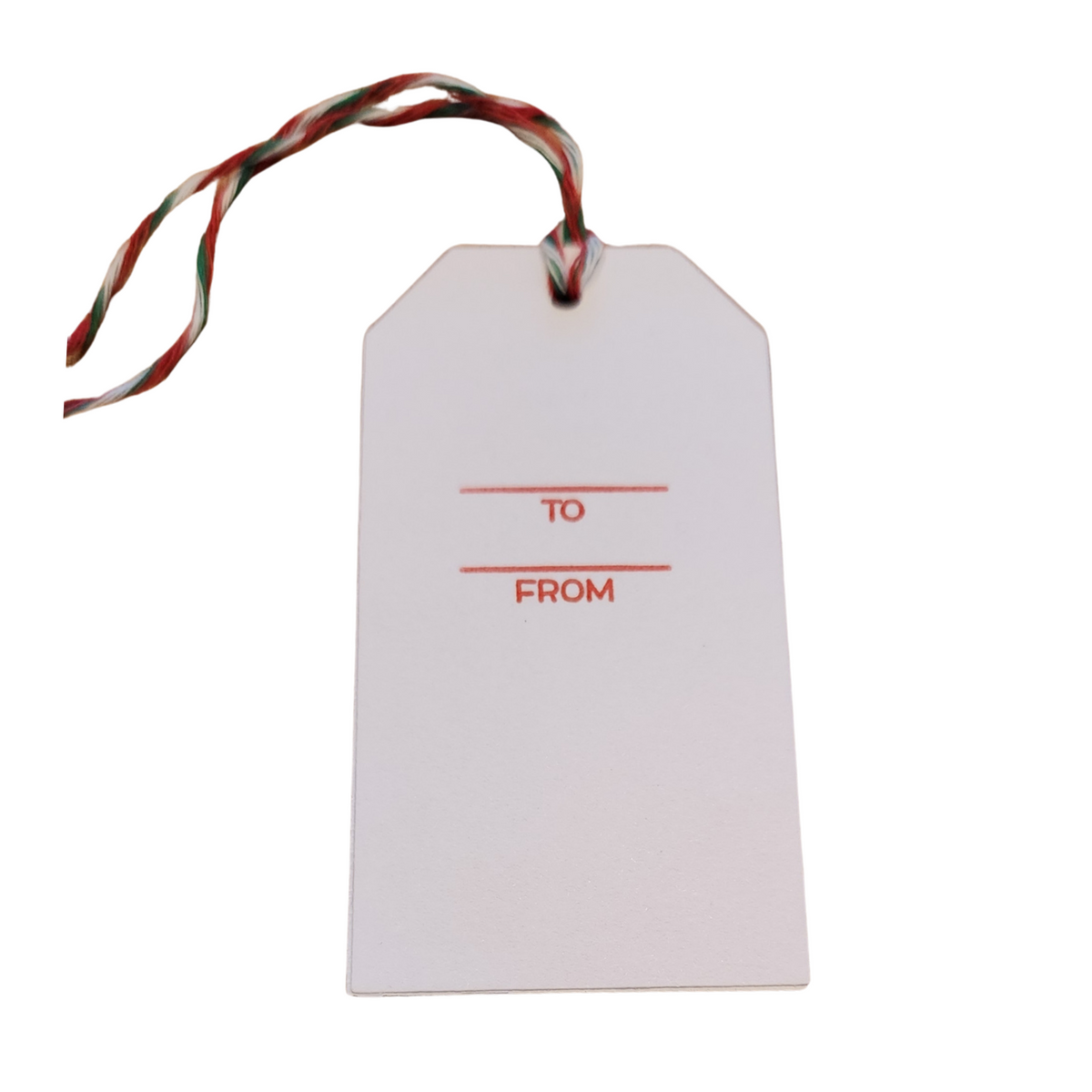Classic Red Stripe Christmas Tree Gift Tags – Set of 6