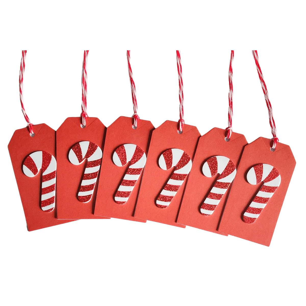 Candy Cane Christmas Gift Tags – Set of 6