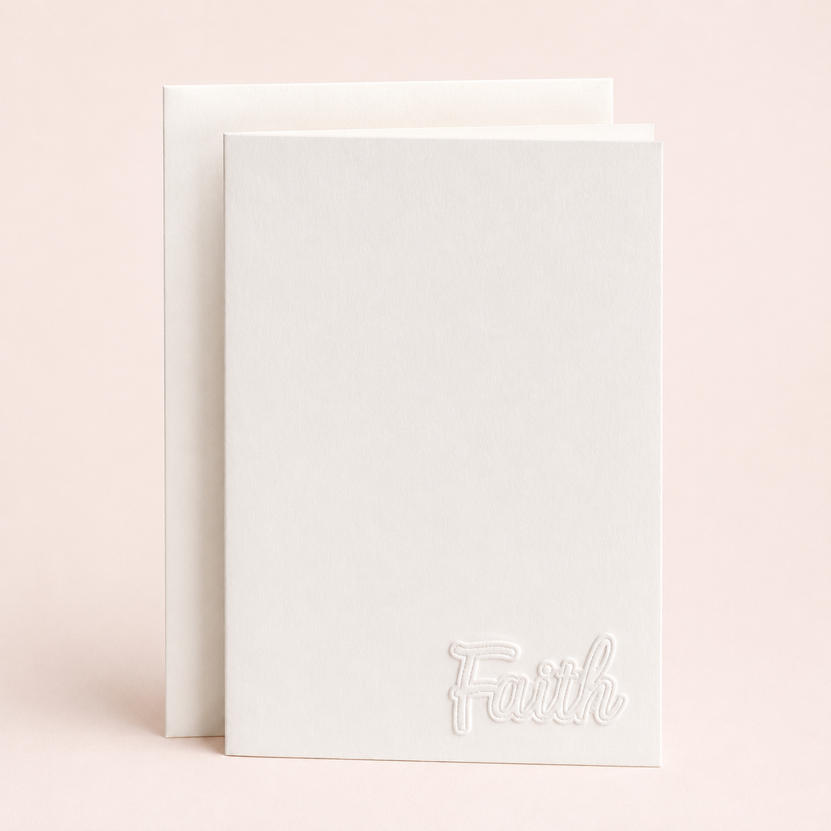 FAITH IVORY BLANK NOTECARD