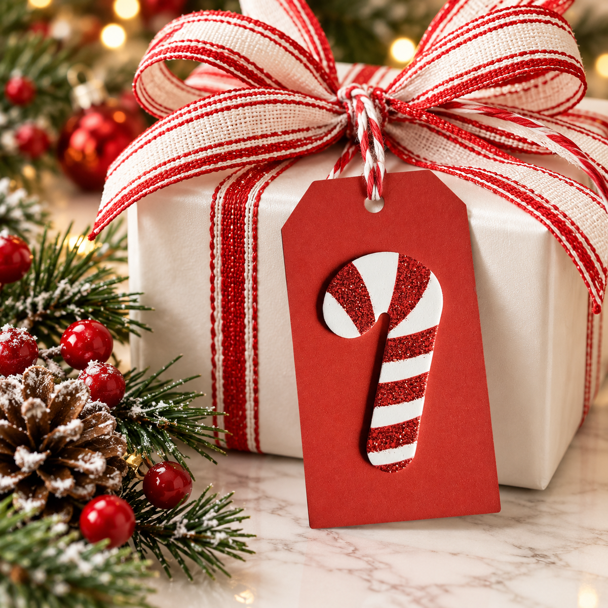 Candy Cane Christmas Gift Tags – Set of 6