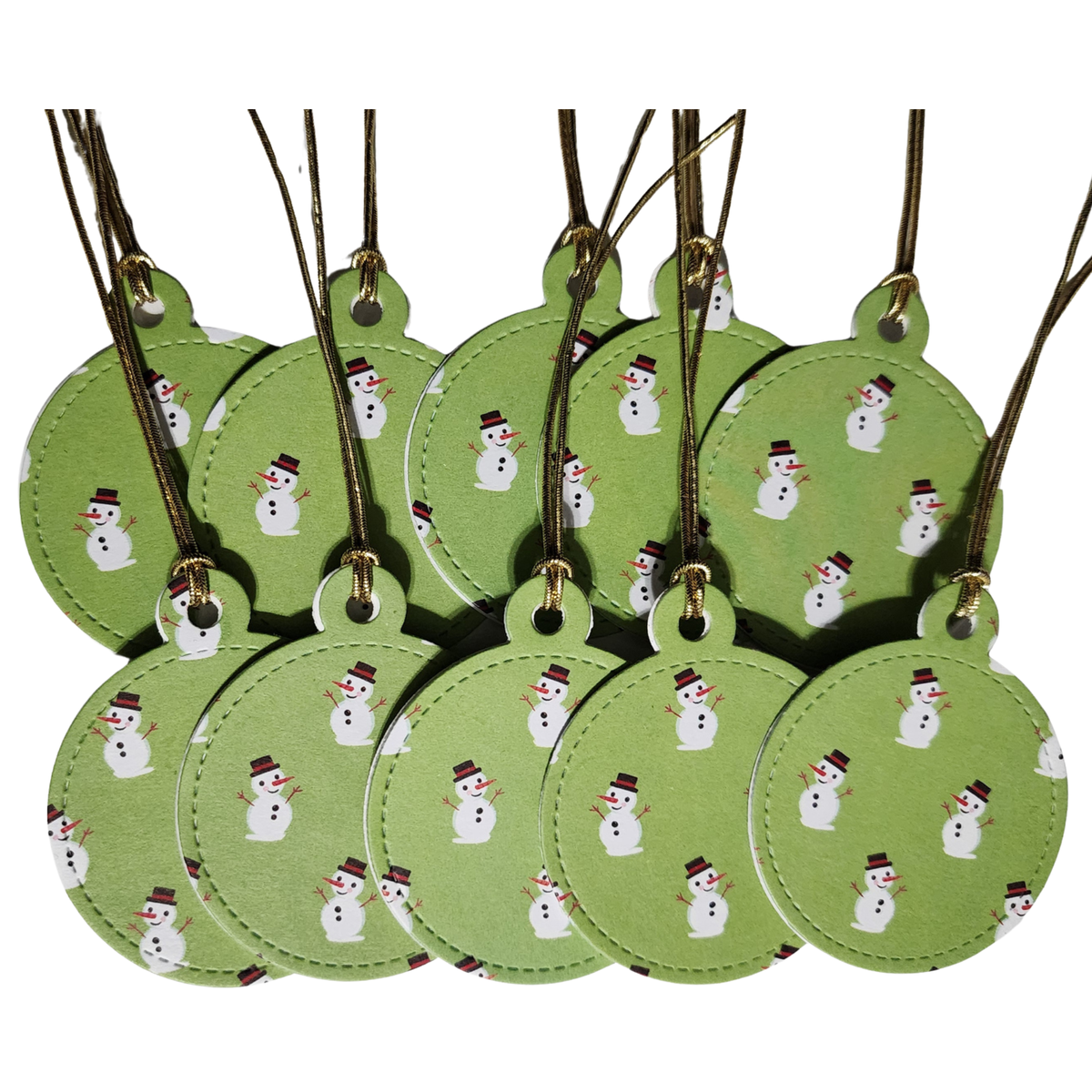 Snowman Christmas Gift Tags | Handmade Holiday Tags – Set of 10